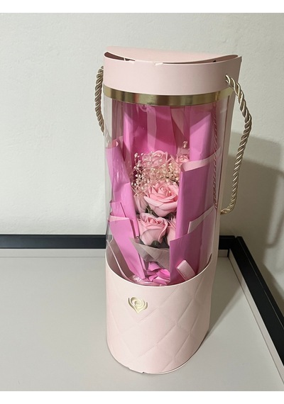Mini Pembe Gül Buketi Zarif & Romantik Hediye Pembe
