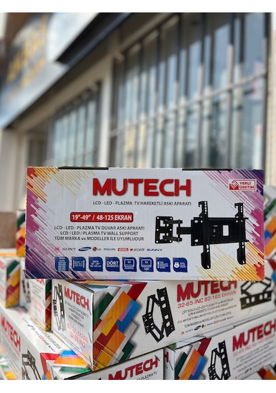 Mutech 19"-49" Hareketli Duvar Askı Aparatı Tüm Marka Ve Modaller İçin Uyumludur