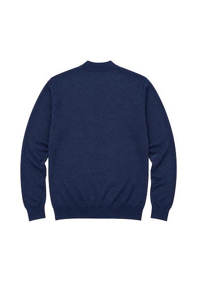 Battalmoda Erkek Büyük Beden Melanj Lacivert Yarım Balıkçı Triko Kazak 3xl-4xl-5xl-6xl