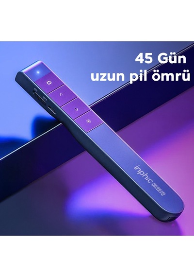 İnphic Pl1 Projeksiyon Multimedya Sunum Şarjlı Kırmızı Lazerli Uzaktan Kumanda
