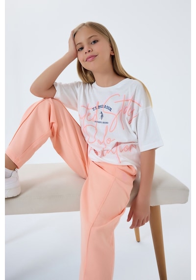 U.s. Polo Assn. Kız Çocuk Turuncu Pijama Takım 5274-49882 Turuncu