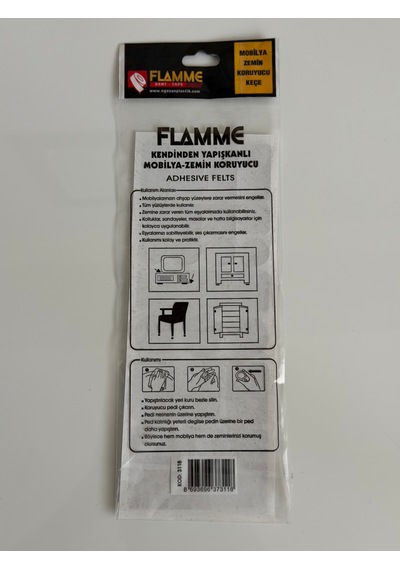 Flamme Mobilya Zemin Koruyucu Keçe Kendinden Yapışkanlı