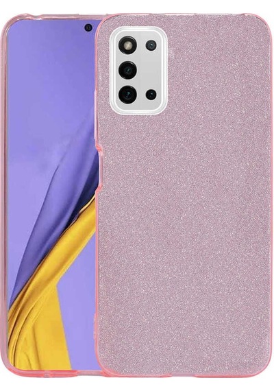 Galaxy A03s Kılıf Zore Shining Silikon Pembe