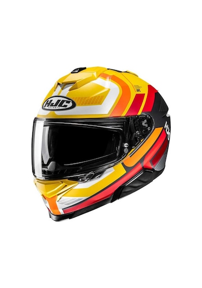 Hjc İ71Vız Mc3sf Kapalı Kask Beyaz - Kırmızı - Sarı
