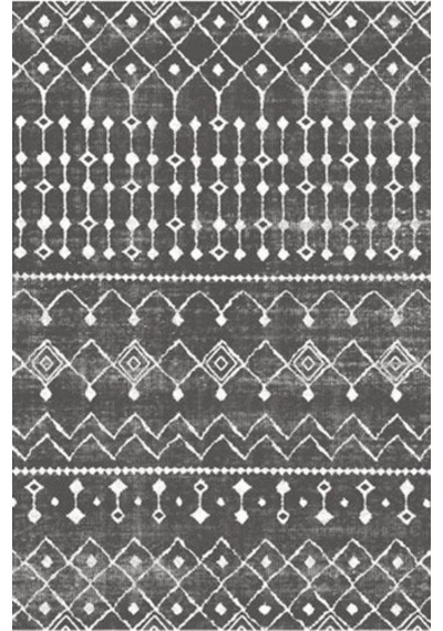 Çam Halı Gloria Td86202 Gri Iskandinav Tarzı Dokuma Saçaklı Kilim
