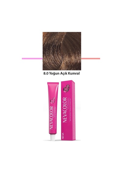 Hubrendy Tedarik Premium 8.0 Yoğun Açık Kumral - Kalıcı Krem Saç Boyası 50 G Tüp