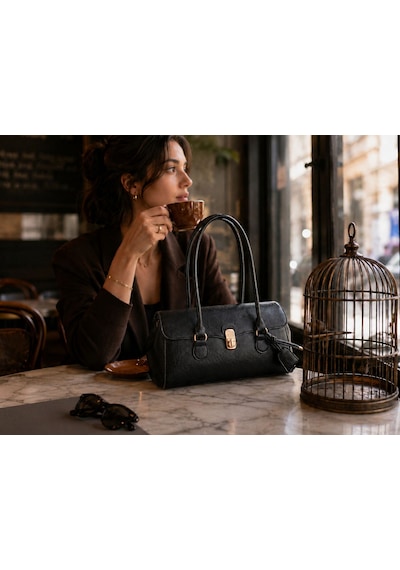 Housebags Jardin Elegance New Trend Omuz Çantası Siyah