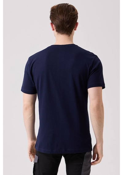 Galanthus V Yaka T-shirt - Nefes Alabilir, Rahat Ve Sade Tasarım Lacivert