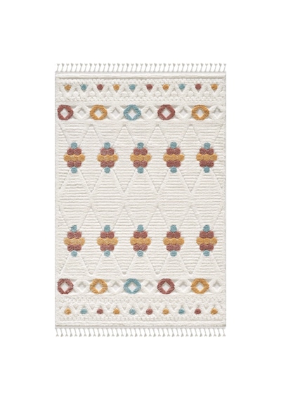 Mariesse Home Elit Bukleli Multi Renkler Yumuşak Peluş Post Shaggy Çocuk Odası Oturma Odası Salon Halısı 0911a Çok Renkli
