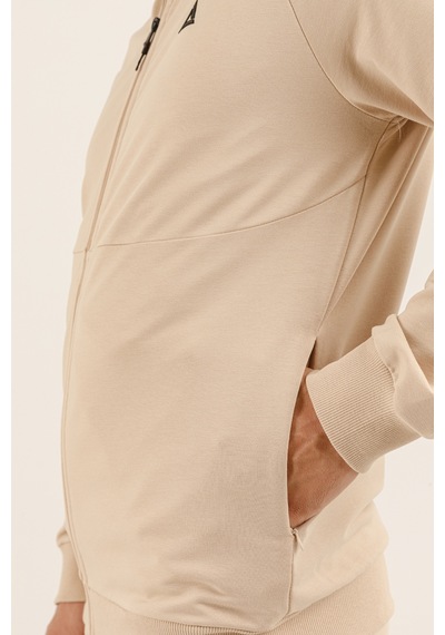 Airlife Saturn Ur7 Pro I Tam Boy Fermuarlı Erkek Kapüşonlu Sweatshirt Bej