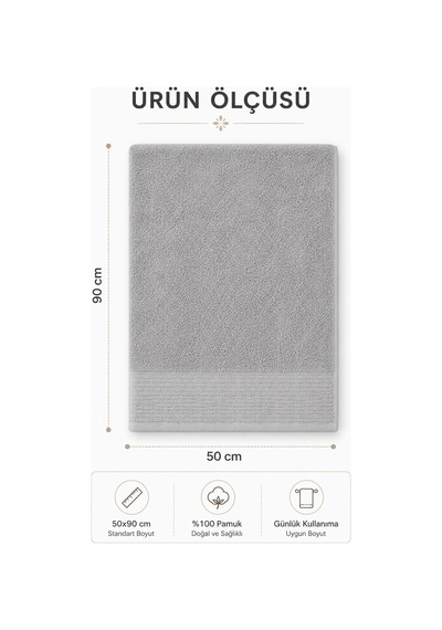 6 Lı El Yüz Renkli Havlu Seti %100 Pamuklu 50x90 Cm Velora Koleksiyon Mürdüm