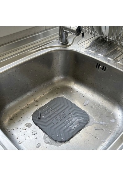 Buffer Gri Kare Evye Gider Koku Önleyici Silikon Mat Lavabo Süzgeç Ve Haşere Engelleyici