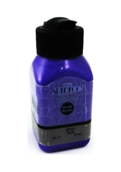 Met. Akrilik Boya 75ml Mor 3731 Karışık, Çok Renkli