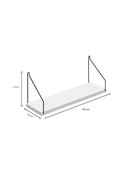 Duvar Rafı Kitaplık Mutfak Banyo Yaşam Alanı 15 X 55 Cm 1 Adet - Byz-syh Beyaz