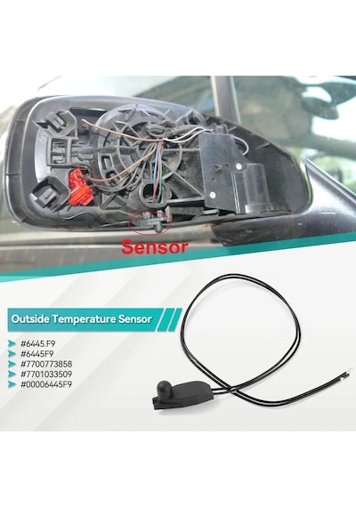 Peugeot 408, 508, Partner, 2008, 3008, 5008 Uyumlu Dış Sıcaklık Ayna Sensörü Oto Dış Isı Sensörü