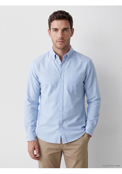 Lcwaıkıkı Classic Mavi Regular Fit Oxford Erkek Gömlek