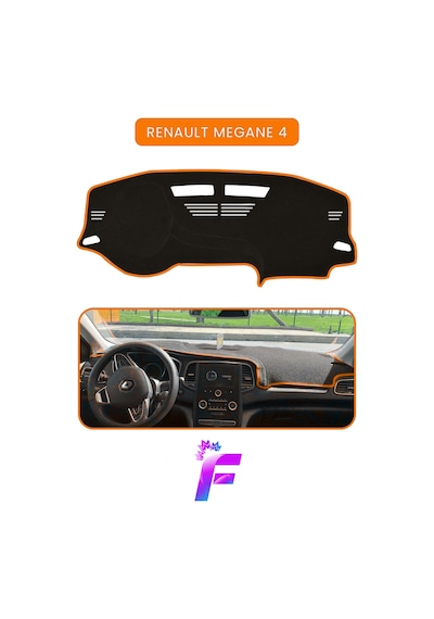 Renault Megane 4 Araca Özel Torpido Örtüsü Ön Göğüs Kılıfı Tam Koruma Oto Aksesuar A64