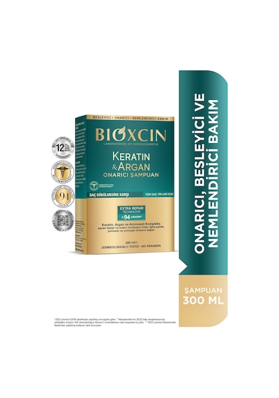 Bioxcin Keratin & Argan Onarıcı Şampuan 300 ml - Yıpranmış Ve Hasar Görmüş Saçlar 2 Li Avantaj Set