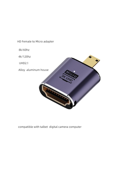 Lunatic 8062 Micro Hdmi Uhd 4k 8k Kablosuz Hdtv Dönüştürücü Mini Hdmı 8k Uzatma Adaptörü
