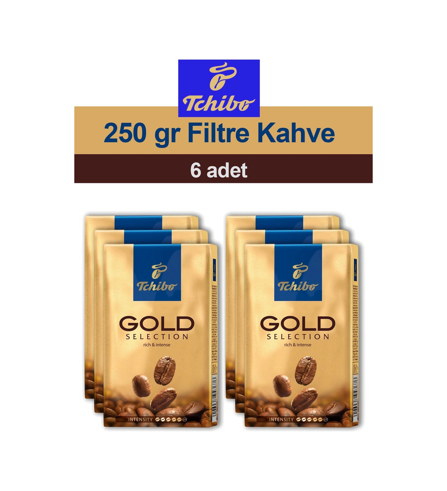 Gold Selection Öğütülmüş Filtre Kahve 6 X 250 Gr Filtre
