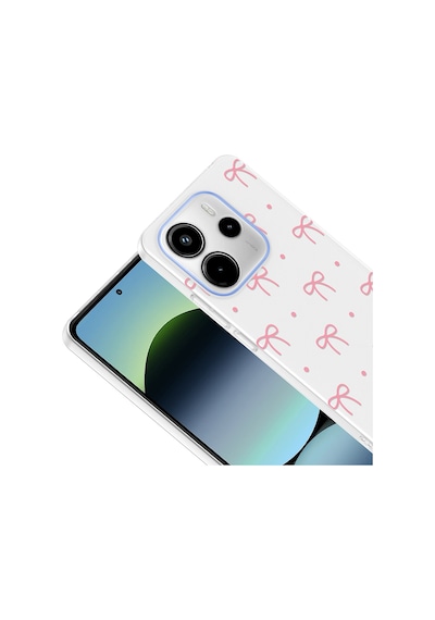 Xiaomi Redmi Note 14 4g Kılıf Çiçek Ve Fiyonk Desenli Kamera Yükseltili Mobilefix Premium Diğer