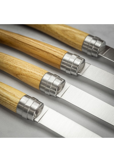 Opinel Chic 4'lü Et Bıçağı Seti - Dişbudak Ağacı Ash Wood Çok Renkli