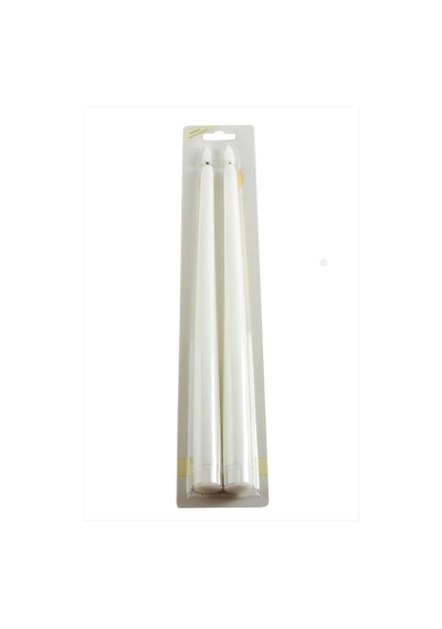 2 Adet Işıklı Şamdan Mum 34 Cm Krem