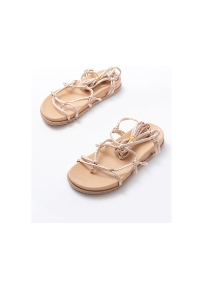 Aymood 1001-1001 Rose Bilekten Bağcıklı Kadın Sandalet Bakır