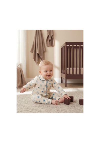 Minory Baby - Bebek Tulumu Güneş Motifli Çok Renkli Çok Renkli