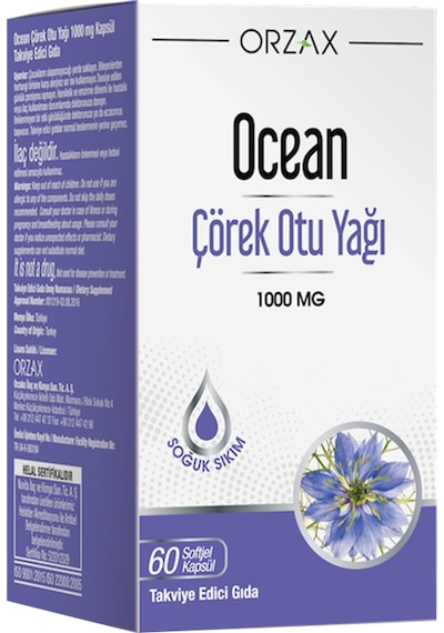 Ocean Çörek Otu Yağı 1000 Mg 2 x 60 Kapsül