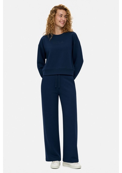 UCLA Clarıce Lacivert Bisiklet Yaka Pamuklu Simli Taş Baskılı Loose Fit Kadın Sweatshirt UCLA Clarıce Lacivert Bisiklet Yaka Pamuklu Simli Taş Baskılı Loose Fit Kadın Sweatshirt