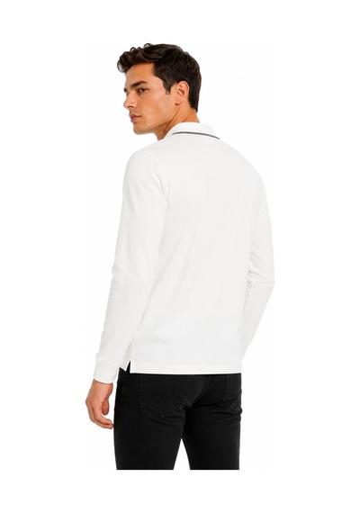 Advante Erkek Mevsimlik Spor Polo V Yaka Sweatshırt Bgl-st05469 Ekru