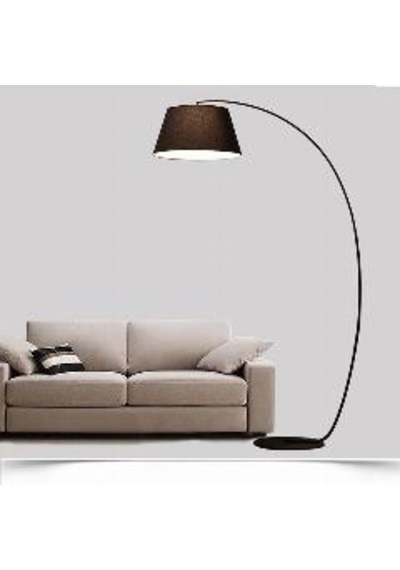Riolight Retro Hareketli Kumaş Başlık Metal Gövde Lambader