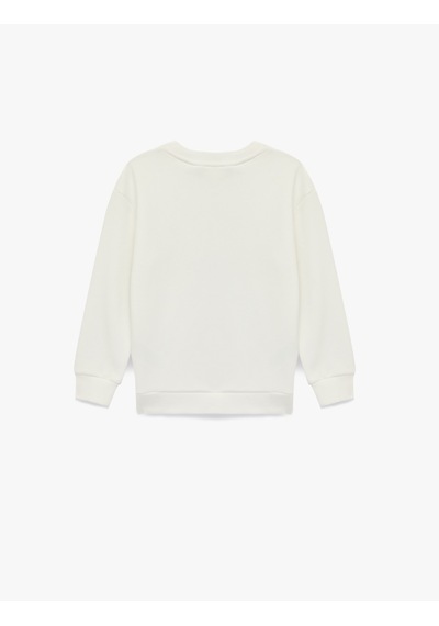 Koton Lisanslı Harry Potter Baskılı Uzun Kollu Bisiklet Yaka Sweatshirt Ekru 6wkb10441tk
