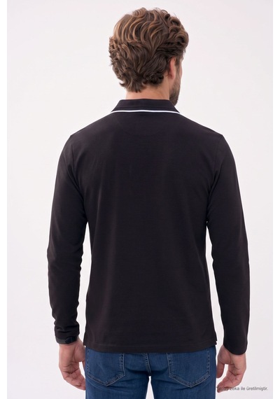 Tudors Erkek Slim Fit Dar Kesim %100 Pamuk Uzun Kollu Fermuarlı Kahverengi Polo Yaka Tişört-52788 Tudors Erkek Slim Fit Dar Kesim %100 Pamuk Uzun Kollu Fermuarlı Kahverengi Polo Yaka Tişört-52788