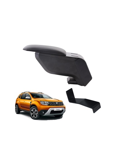 Dacia Duster 2019 Delmesiz Çelik Ayaklı Siyah Kolçak Kol Dayama