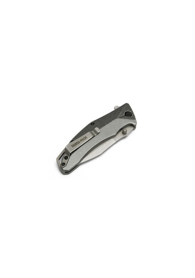 Swisstech Aliminum Serrated Folding Knife Açık Gri