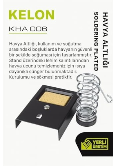 Tr Havya Altlığı, Lehim Sehpası, Metal Tabanlı, Stabil, Sehpa, Tutucu, Otomatik Kapanan Emniyetli, Lehimleme Araç