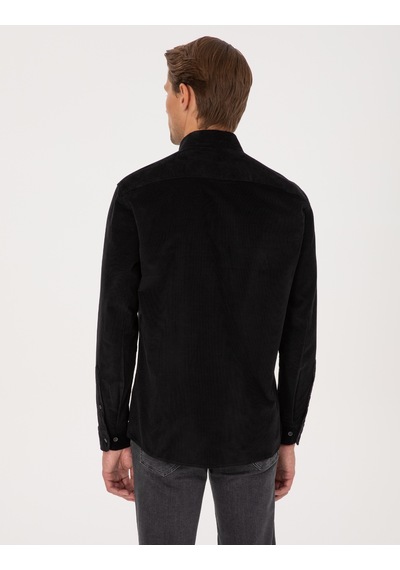 Pierre Cardin Siyah Regular Fit Uzun Kollu Gömlek 50310139-vr046