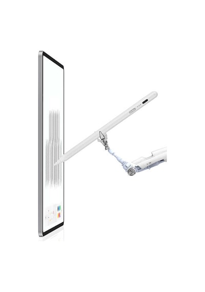 Go Des GD-P1209 Apple Uyumlu iPad Palm Rejection Stylus Pencil Eğim Özellikli Dokunmatik Kalem - ZORE-260229 Beyaz