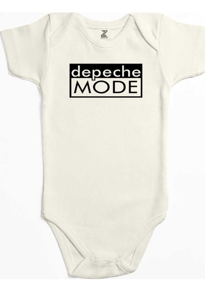 Zepplin Giyim Depeche Mode Text Pembe Bebek Body Zıbın