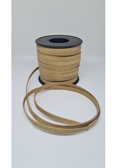 Hakiki Deri Biye 5 Mm 15 Metre Deri Şerit Ve Aksesuar İpi K816 - Naturel