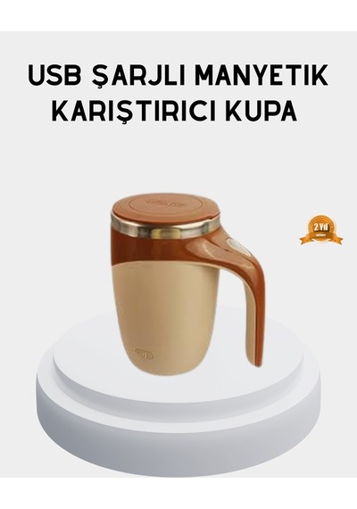 Şarjlı Otomatik Karıştırıcı Kupa Mix Kupa Paslanmaz Çelik İç Astar Ahşap