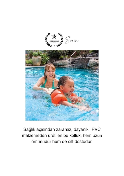 Çift Boğumlu Güvenli 3-6 Yaş Çocuklar İçin Yüzme Kolluk Deniz Havuz Şişme Kolluğu Yüzücü Hava Odalı