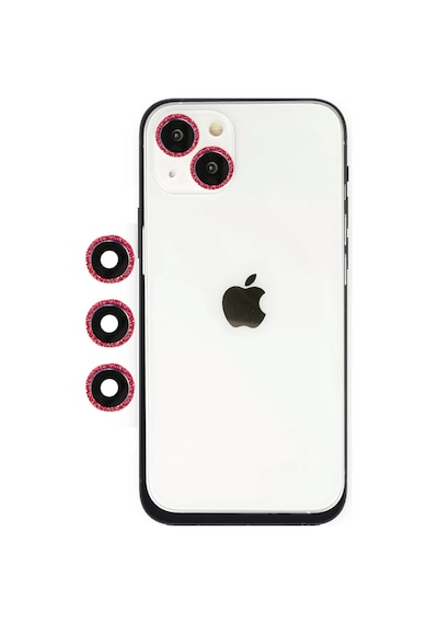 Newface - 195 - Apple iPhone Uyumlu 14 Shine Kamera Lens - Ece-umay - - Kırmızı