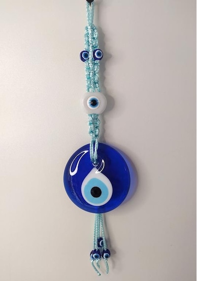 Cam Nazar Kötü Göz Kovucu Hand Made Ağaç Duvar Dekorasyonu Makrome Nazarlık Duvar Ağaç Ev Süsü