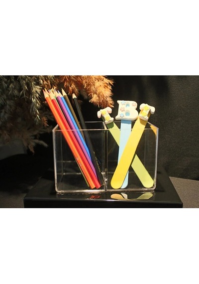 2 Bölmeli Pleksi Organizer Akrilik 10 X 15 Beyaz Diğer