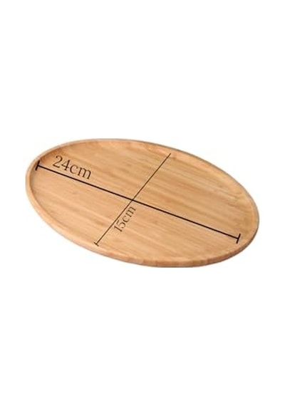 Bambu Servis Tepsi Oval Küçük 24 15cm Bambu Sunumluk Oval Diğer