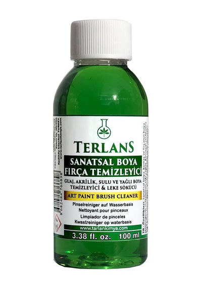 Terlans Yağlı Boya Seti Yardımcı Malzemeler 3x100ml Boya Fırça Temizleyici - Kokusuz Terebentin - Keten Yağı