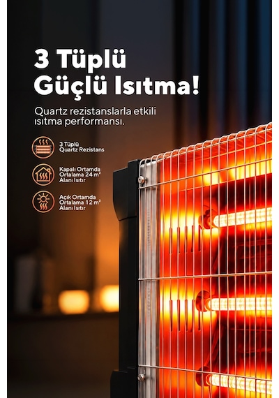 Zenon Çift Taraflı Isıtıcı 1800 W Ks-2740